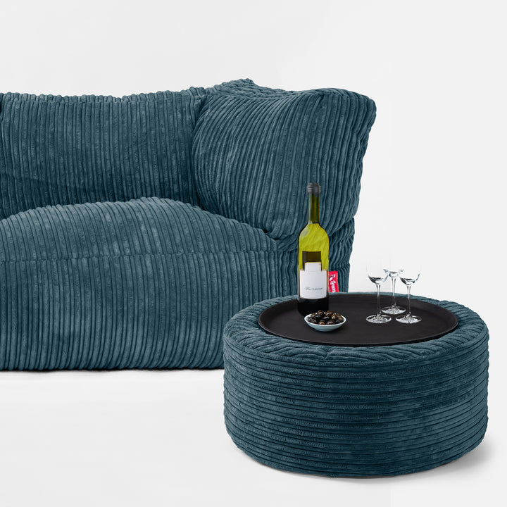 2-Sitzer Albert Sitzsacksofa - Cord Blaugrün 03