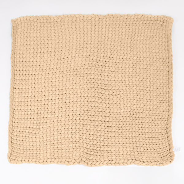 Gewichtsdecke für Erwachsene - Grobgestrickt Creme