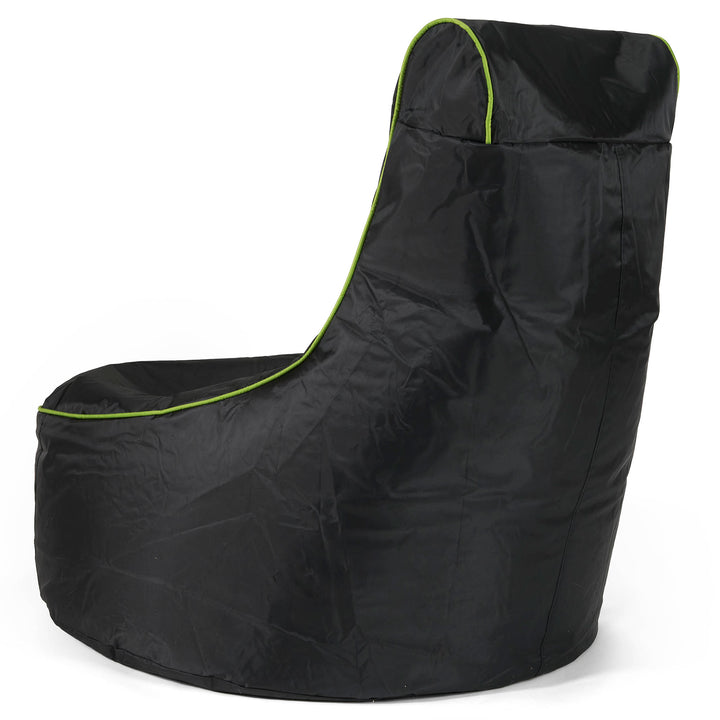 Gaming Sitzsack im Autositz-Stil - Schwarz / Grün 06