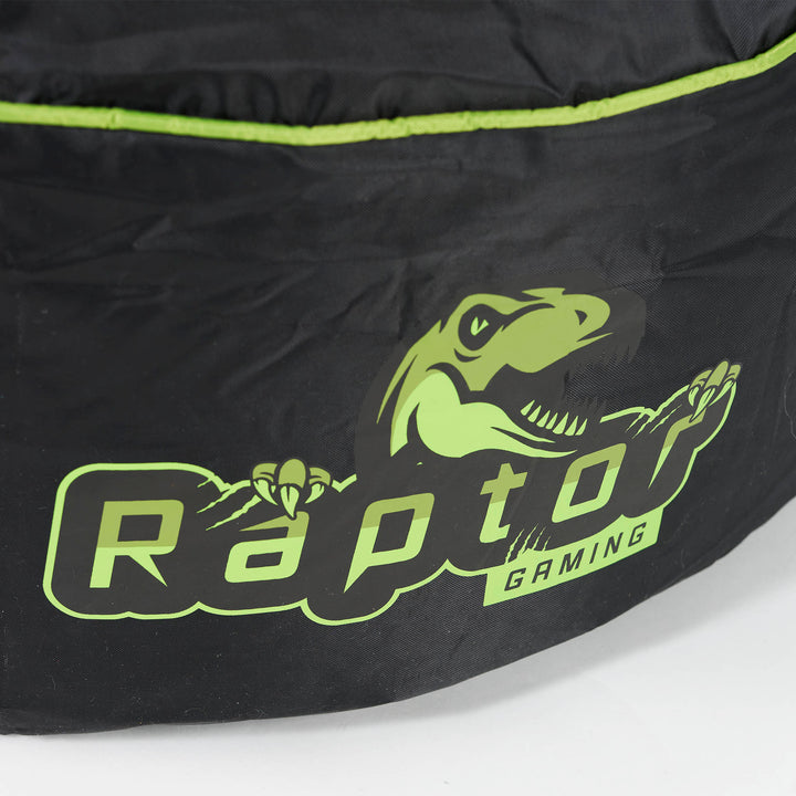 Gesteppter Gaming Sitzsack - Schwarz / Grün 09