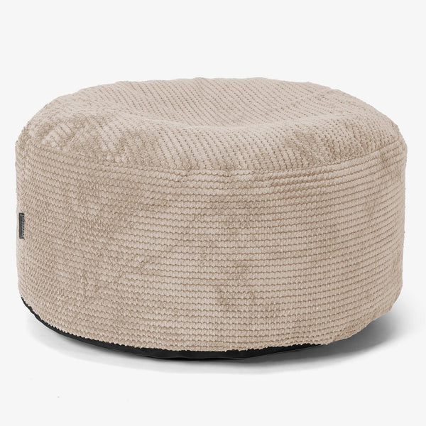 Großer runder Fußhocker - Pom-Pom Creme 01