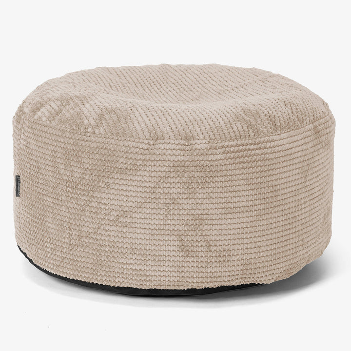 Großer runder Fußhocker - Pom-Pom Creme 01