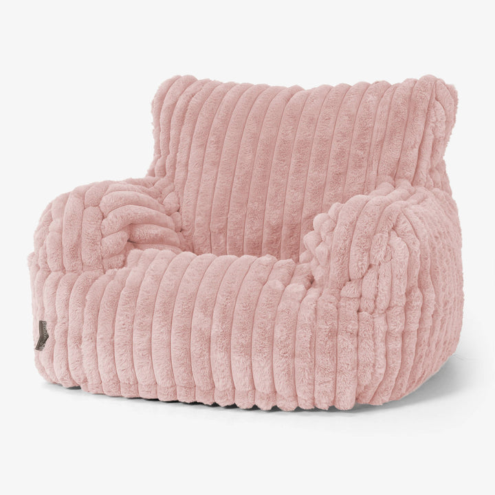 Josephine Sitzsack Ohrensessel - Ultra Plüsch Cord Pastellrosa 01
