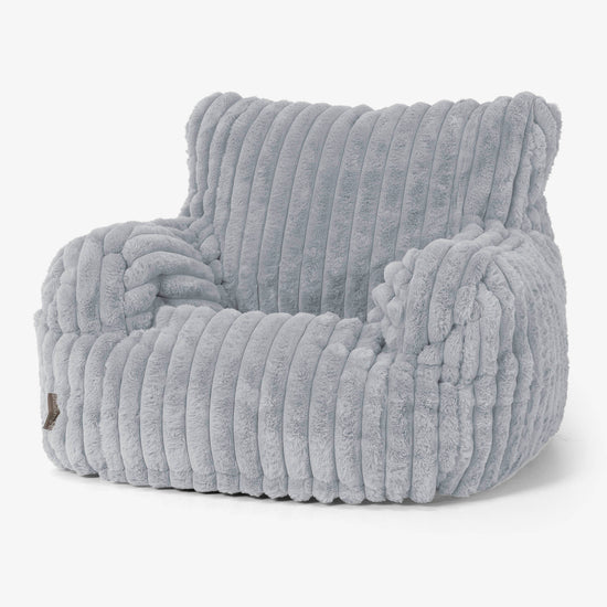 Josephine Sitzsack Ohrensessel - Ultra Plüsch Cord Taubenblau 01