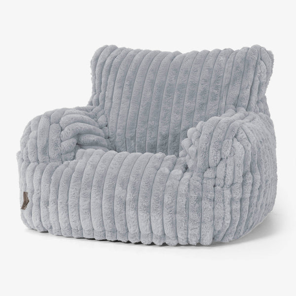 Josephine Sitzsack Ohrensessel - Ultra Plüsch Cord Taubenblau 01