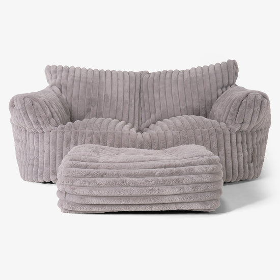 Josephine Sitzsack Sofa - Ultra Plüsch Cord Nerzfarben 02