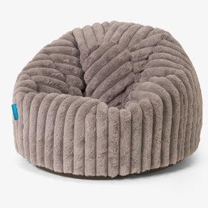 Klassicher Kindersessel Sitzsack 1-5 jahren - Ultra Plüsch Cord Nerzfarben