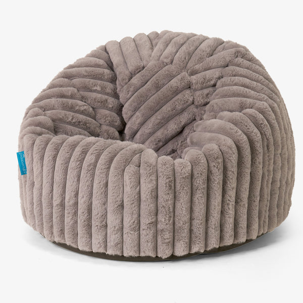 Klassicher Kindersessel Sitzsack 1-5 jahren - Ultra Plüsch Cord Nerzfarben 01