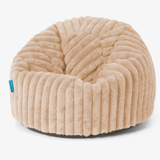 Klassicher Kindersessel Sitzsack 1-5 jahren - Ultra Plüsch Cord Pfirsich 01