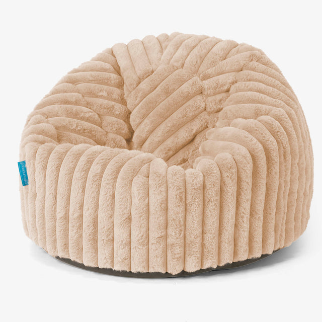 Klassicher Kindersessel Sitzsack 1-5 jahren - Ultra Plüsch Cord Pfirsich 01