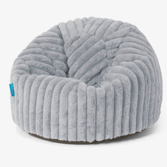 Klassicher Kindersessel Sitzsack 1-5 jahren - Ultra Plüsch Cord Taubenblau 01