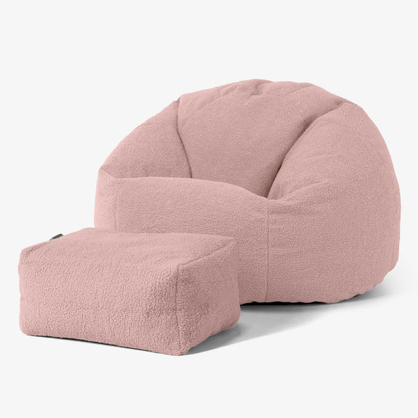 Klassischer Sitzsack Sessel - Bouclé Pink 01