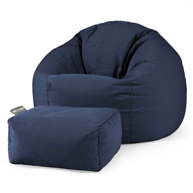 Klassischer Sitzsack Sessel - Olefin Marineblau 02