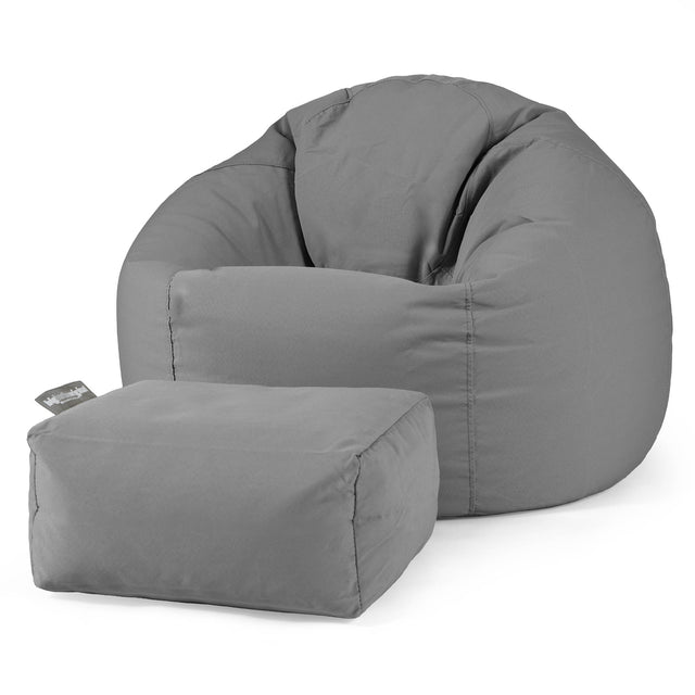 Klassischer Sitzsack Sessel - Olefin Mittelgrau 02
