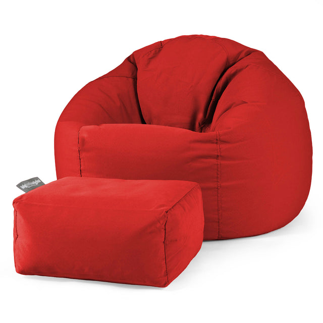 Klassischer Sitzsack Sessel - Olefin Rot 02