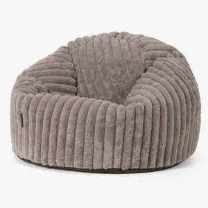 Klassischer Sitzsack Sessel - Ultra Plüsch Cord Nerzfarben