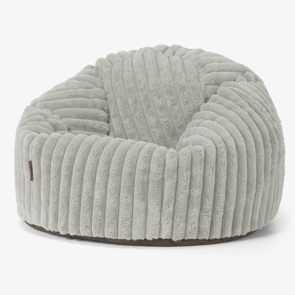 Klassischer Sitzsack Sessel - Ultra Plüsch Cord Salbeigrün 01
