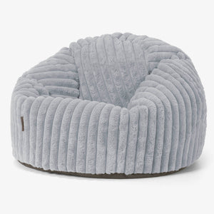 Klassischer Sitzsack Sessel - Ultra Plüsch Cord Taubenblau