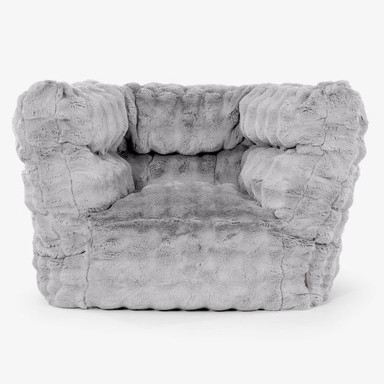 Louis Sitzsack Ohrensessel - Bubble Pelz Grau 01