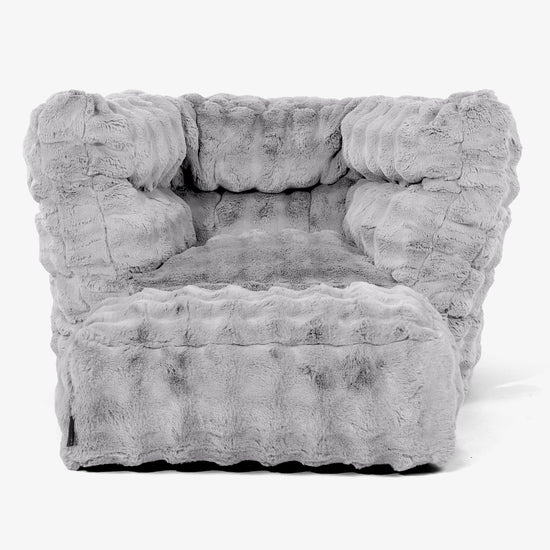 Louis Sitzsack Ohrensessel - Bubble Pelz Grau 02
