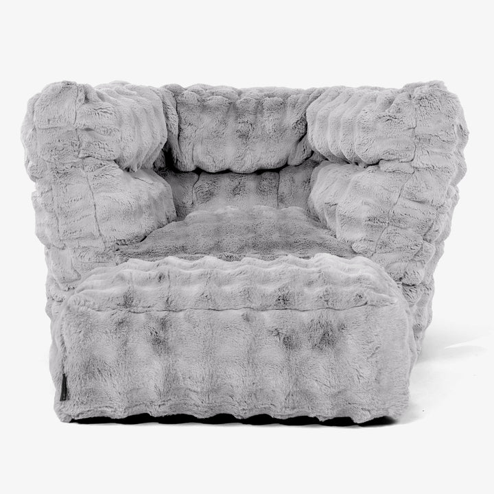 Louis Sitzsack Ohrensessel - Bubble Pelz Grau 02