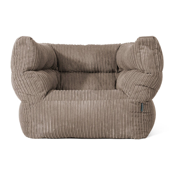 Louis Sitzsack Ohrensessel - Cord Beigegrau 01