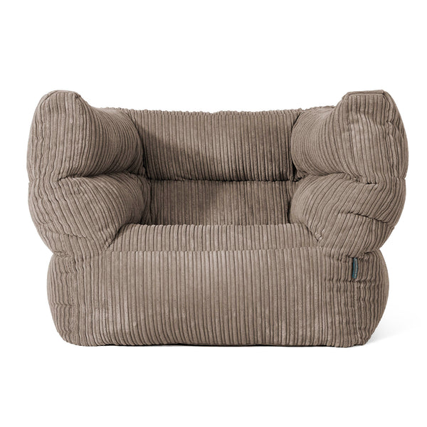 Louis Sitzsack Ohrensessel - Cord Beigegrau 01