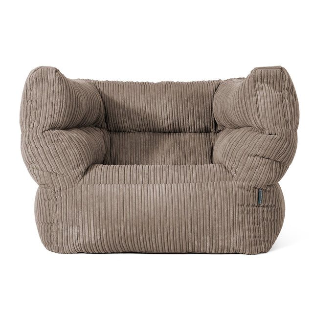 Louis Sitzsack Ohrensessel - Cord Beigegrau 01