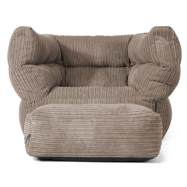Louis Sitzsack Ohrensessel - Cord Beigegrau 02