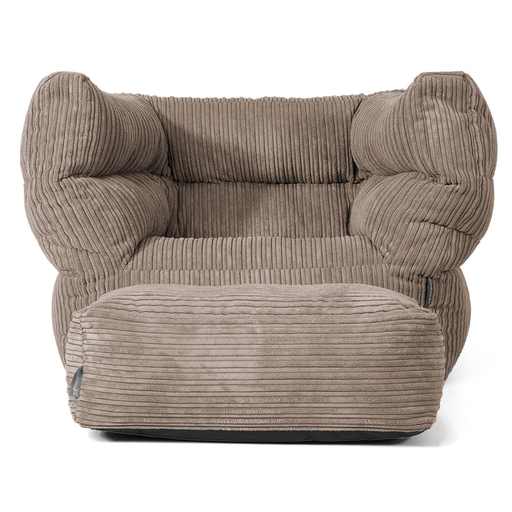 Louis Sitzsack Ohrensessel - Cord Beigegrau 02