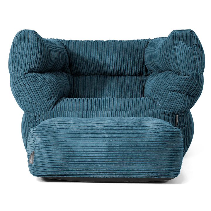 Louis Sitzsack Ohrensessel - Cord Marineblau 02