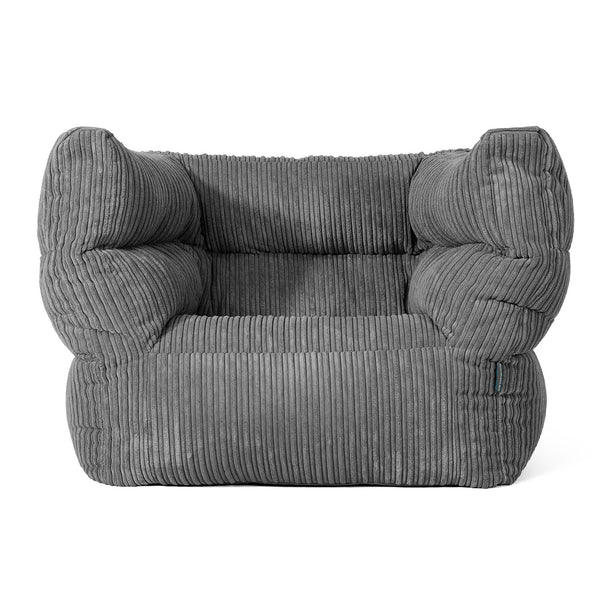 Louis Sitzsack Ohrensessel - Cord Schiefergrau 01