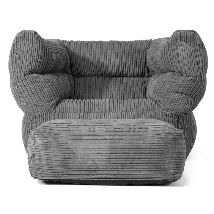 Louis Sitzsack Ohrensessel - Cord Schiefergrau 02