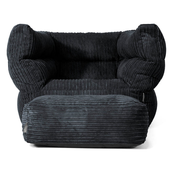Louis Sitzsack Ohrensessel - Cord Schwarz 02