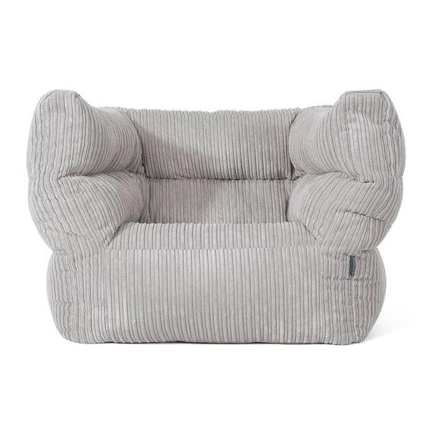 Louis Sitzsack Ohrensessel - Cord Silbergrau 01