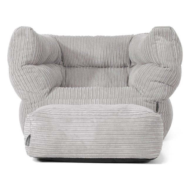 Louis Sitzsack Ohrensessel - Cord Silbergrau 02