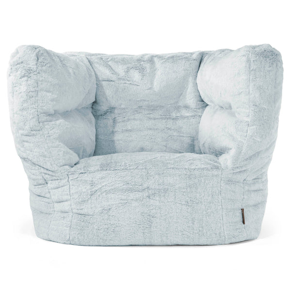 Louis Sitzsack Ohrensessel - Kaninchen Kunstfell Pastellblau 01