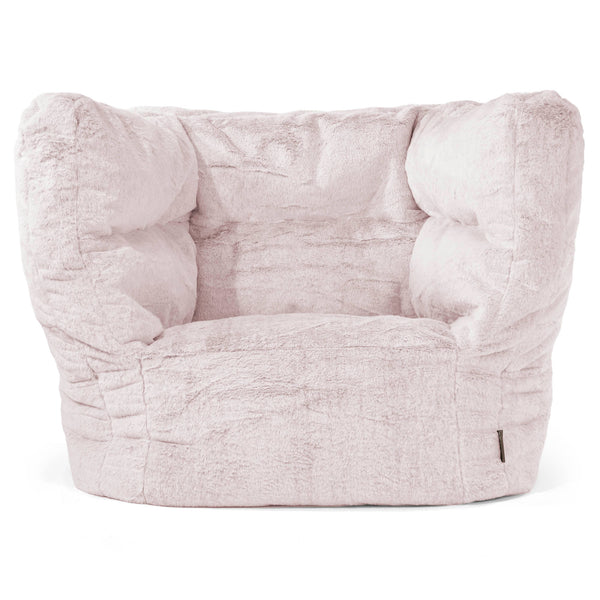 Louis Sitzsack Ohrensessel - Kaninchen Kunstfell Pastellrosa 01