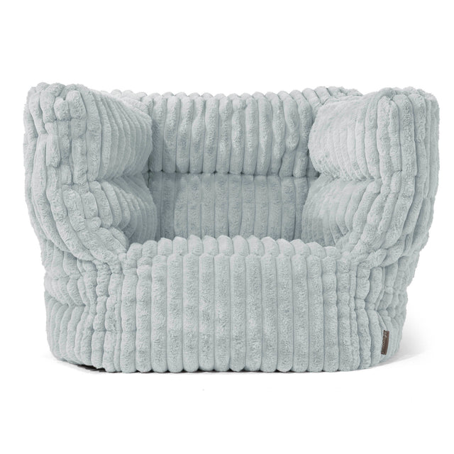 Louis Sitzsack Ohrensessel - Ultra Plüsch Cord Taubenblau 01