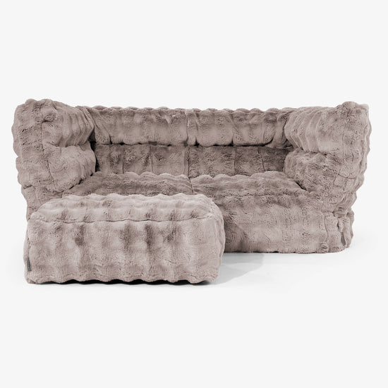 2-Sitzer Albert Sitzsacksofa 2.0 - Bubble Pelz Nerzfarben 02