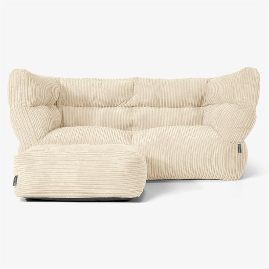 2-Sitzer Albert Sitzsacksofa 2.0 - Cord Creme 02