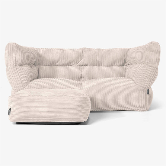 2-Sitzer Albert Sitzsacksofa 2.0 - Cord Elfenbein 02