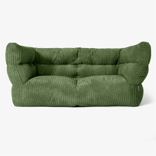2-Sitzer Albert Sitzsacksofa 2.0 - Cord Nadelwaldgrün 01