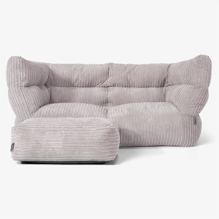 2-Sitzer Albert Sitzsacksofa 2.0 - Cord Silbergrau 02