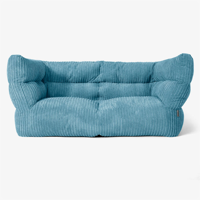 2-Sitzer Albert Sitzsacksofa 2.0 - Cord Türkis 01