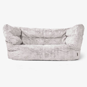 2-Sitzer Albert Sitzsacksofa 2.0 - Kaninchen Kunstfell Hellgrau
