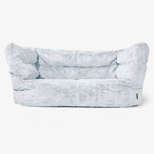 2-Sitzer Albert Sitzsacksofa 2.0 - Kaninchen Kunstfell Pastellblau