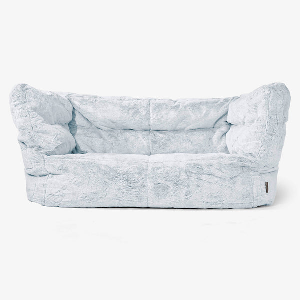 2-Sitzer Albert Sitzsacksofa 2.0 - Kaninchen Kunstfell Pastellblau 01