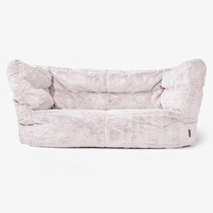 2-Sitzer Albert Sitzsacksofa 2.0 - Kaninchen Kunstfell Pastellrosa