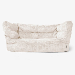 2-Sitzer Albert Sitzsacksofa 2.0 - Kaninchen Kunstfell Weiß